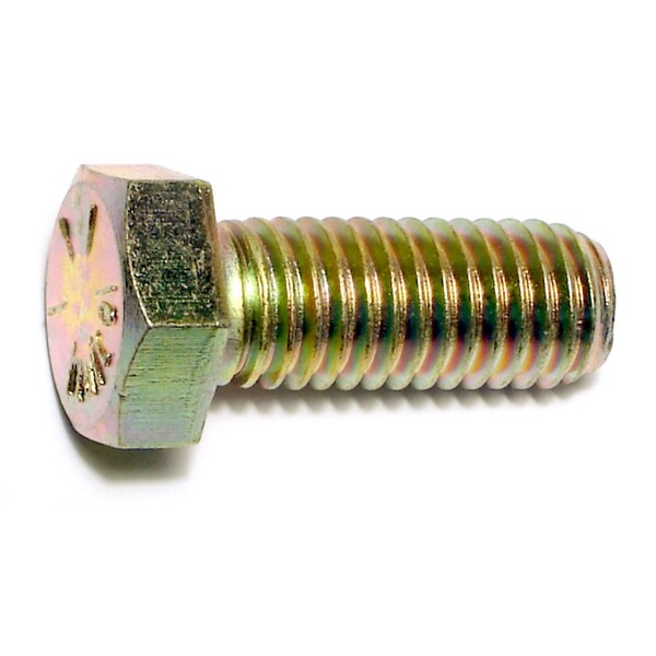 Midwest Fastener Grade 8, 1/2"-13 Hex Head Cap Screw, Zinc Yellow Steel, 1-1/4 in L, 25 PK 00722 - main